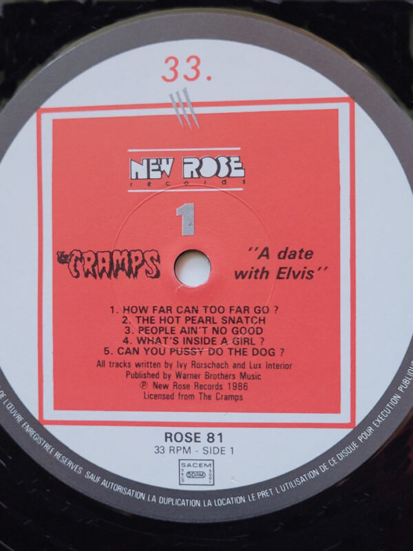 Schallplatte Vinyl LP The Cramps - A Date with Elvis New Rose Records 1986 – Bild 3