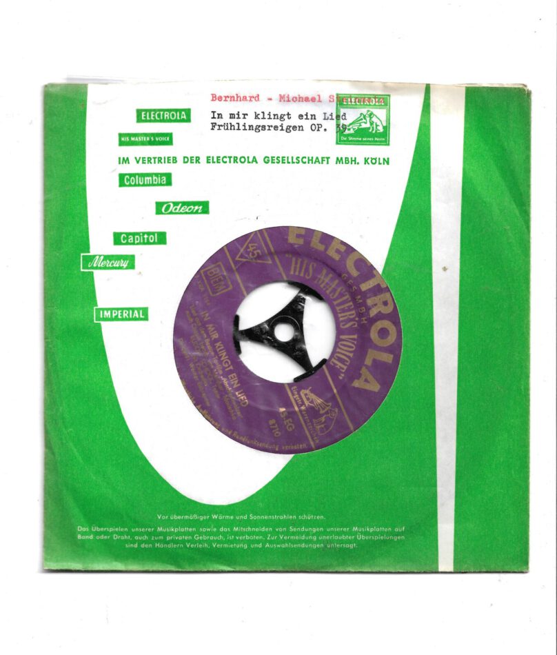 Flohmarkt Vinyl Single Rudolf Schock - In mir klingt ein Lied - Electrola