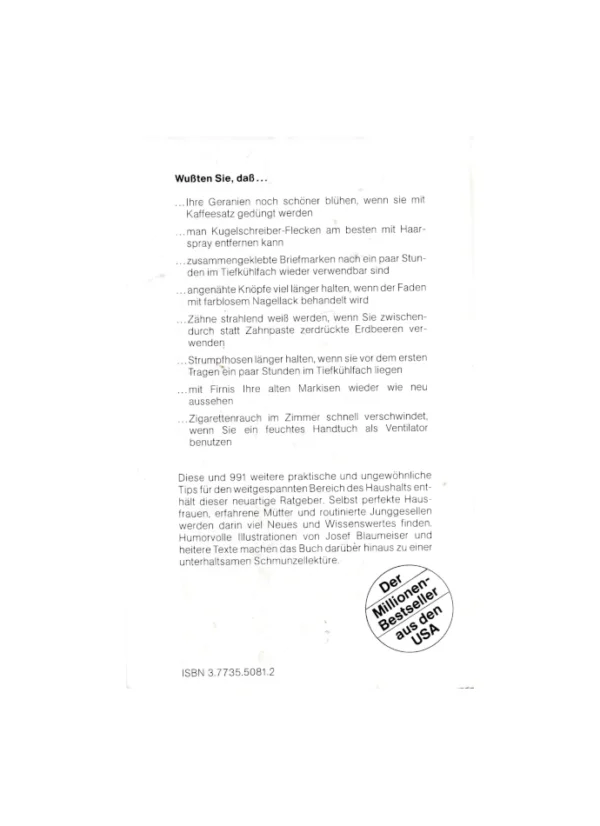 Sachbuch Mary Ellen Geranien & Kaffeesatz Delphin Verlag 1981 – Bild 2